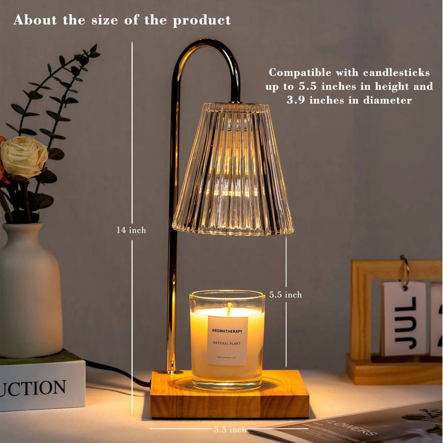 CozyGlow™ Candle Warmer Lamp with Timer & Dimmer