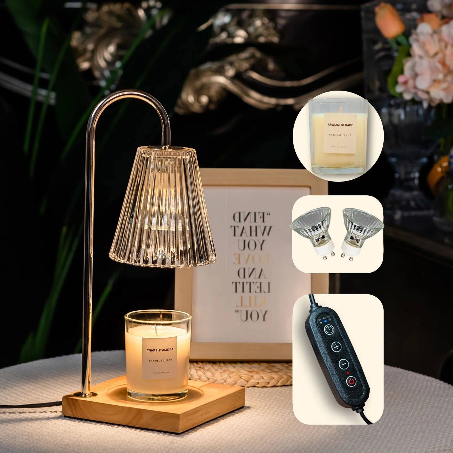 CozyGlow™ Candle Warmer Lamp with Timer & Dimmer